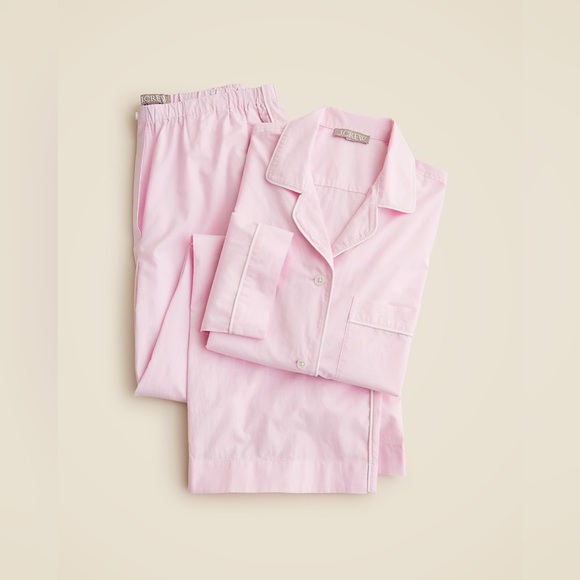 LIKE NEW J CREW CLASSIC PAJAMA SET END ON END COTTON PINK